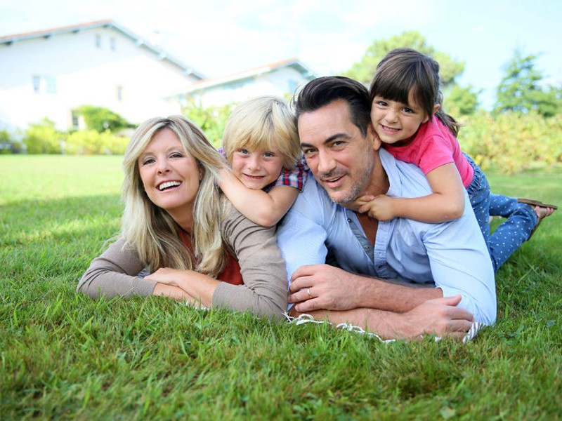 Family On Grass
